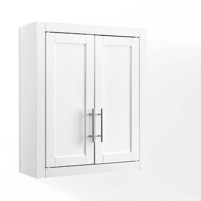 Savannah Wall Cabinet White - Crosley: Adjustable Shelves, MDF, Universal Storage, 22x26x8 inches | Target