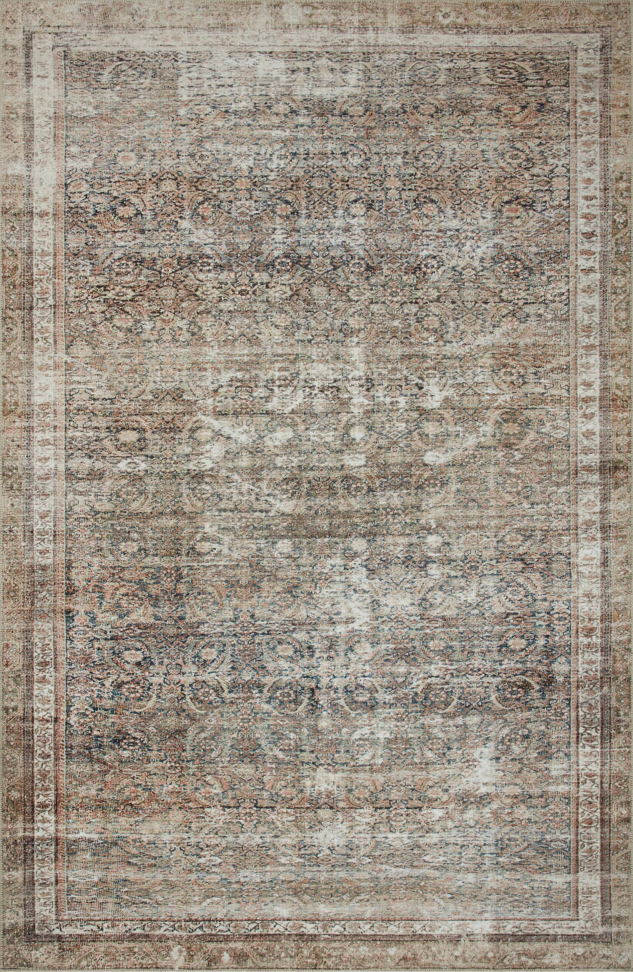 Jules Oriental Power Loomed Polyester Area Rug in Ink / Terracotta | Wayfair Professional
