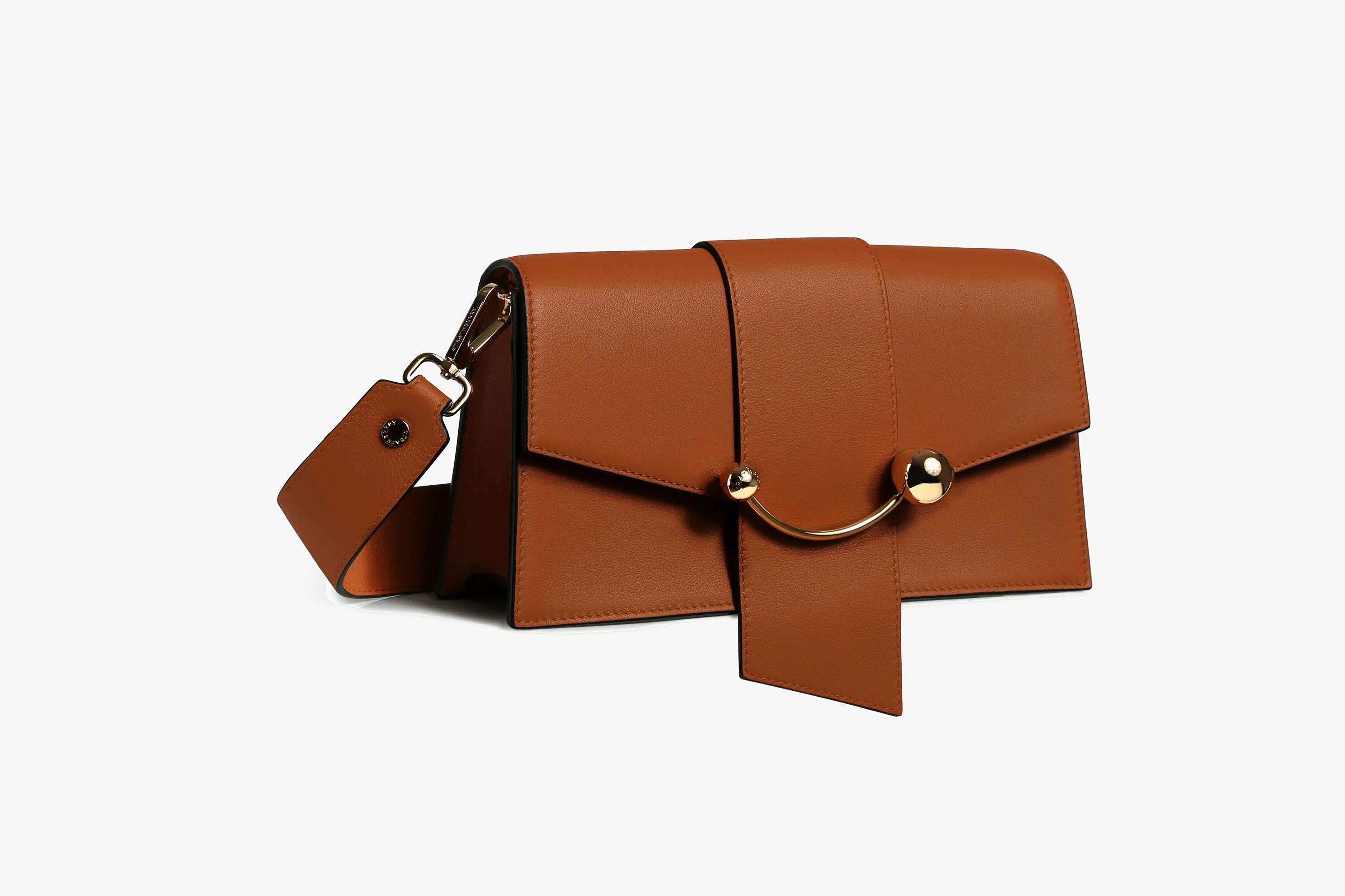 Strathberry - Mini Crescent - Leather Mini Shoulder Bag - Tan | Strathberry | Strathberry
