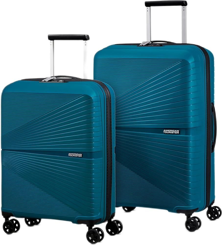 American Tourister Airconic Hardside Expandable Luggage with Spinners, Deep Ocean, 2PC SET (Carry... | Amazon (US)
