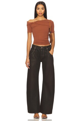 Saylah Top in Brown | Revolve Clothing (Global)