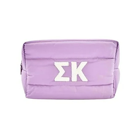 Sorority Shop Sigma Kappa Makeup Bag - Puffer Style with Sorority Letters Travel Cosmetic Bag with Zipper Closure Perfect Sigma Kappa Sorority Gifts for Women | Walmart (US)