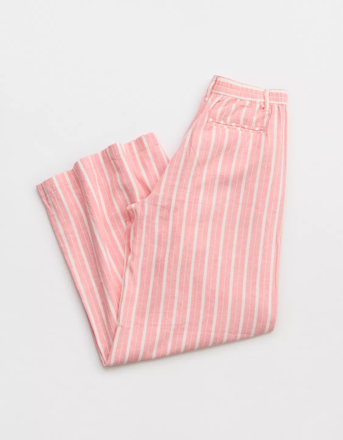 Aerie Pool-To-Party Linen Blend High Waisted Trouser | American Eagle Outfitters (US & CA)
