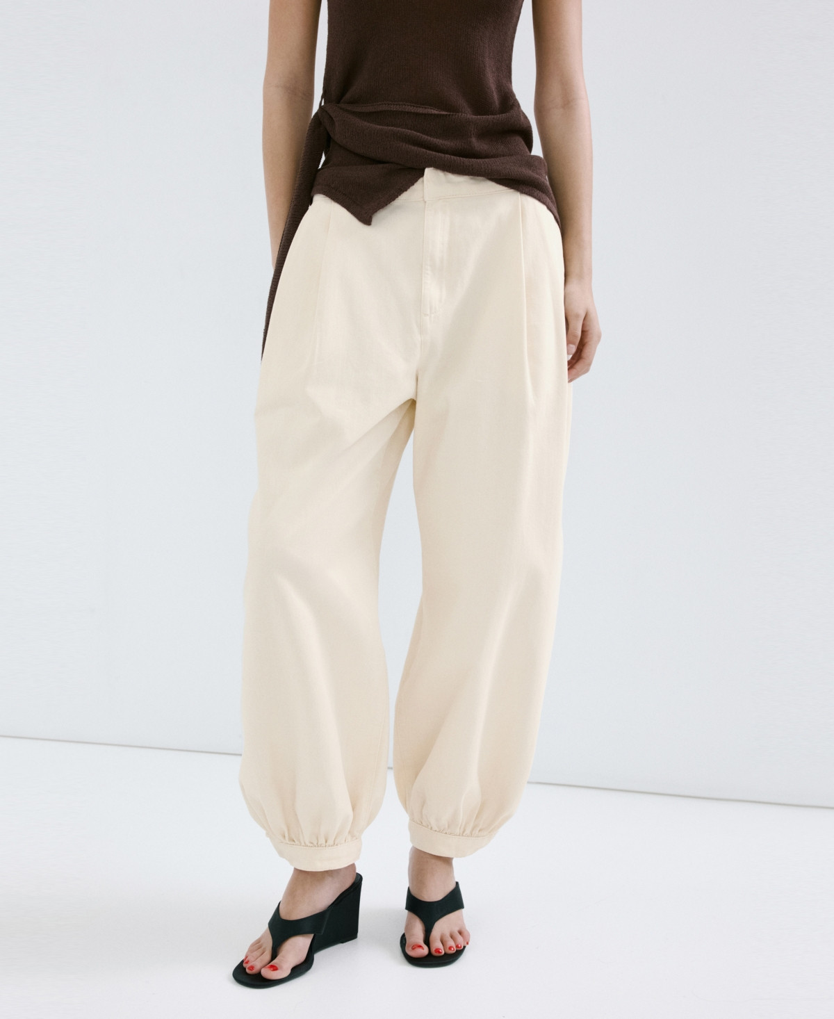 Mango Women's Mid-Rise Balloon Jeans - Ecru | Macy's