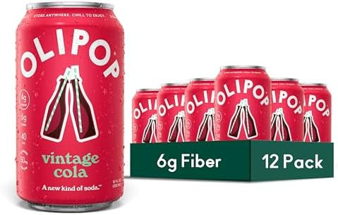 OLIPOP Prebiotic Soda Pop, Vintage Cola, Pantry Pack Packed with Prebiotics, Fiber, and Botanical... | Amazon (US)