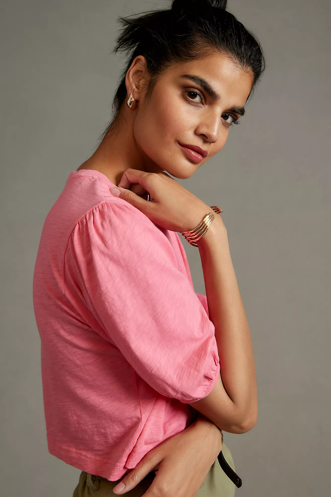 Velvet by Graham & Spencer Hilary Puff-Sleeve Top | Anthropologie (US)