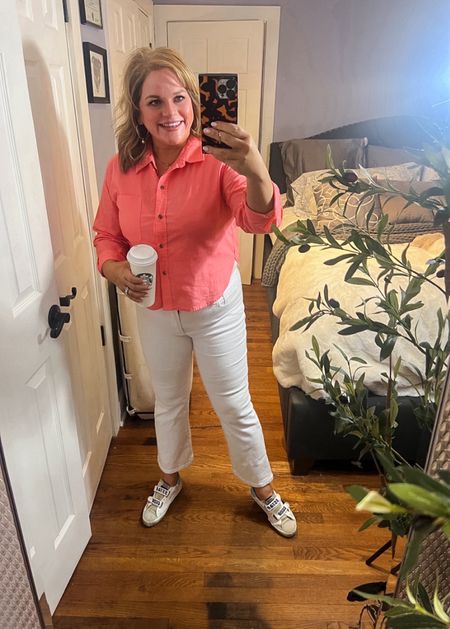 Is it too early? Asking for me. I’m ready for ALL the spring things. I’m LOVING this cropped button down
Fits TTS!
Vacation outfits, jeans, resort wearr

#LTKfindsunder50 #LTKSeasonal #LTKfindsunder100