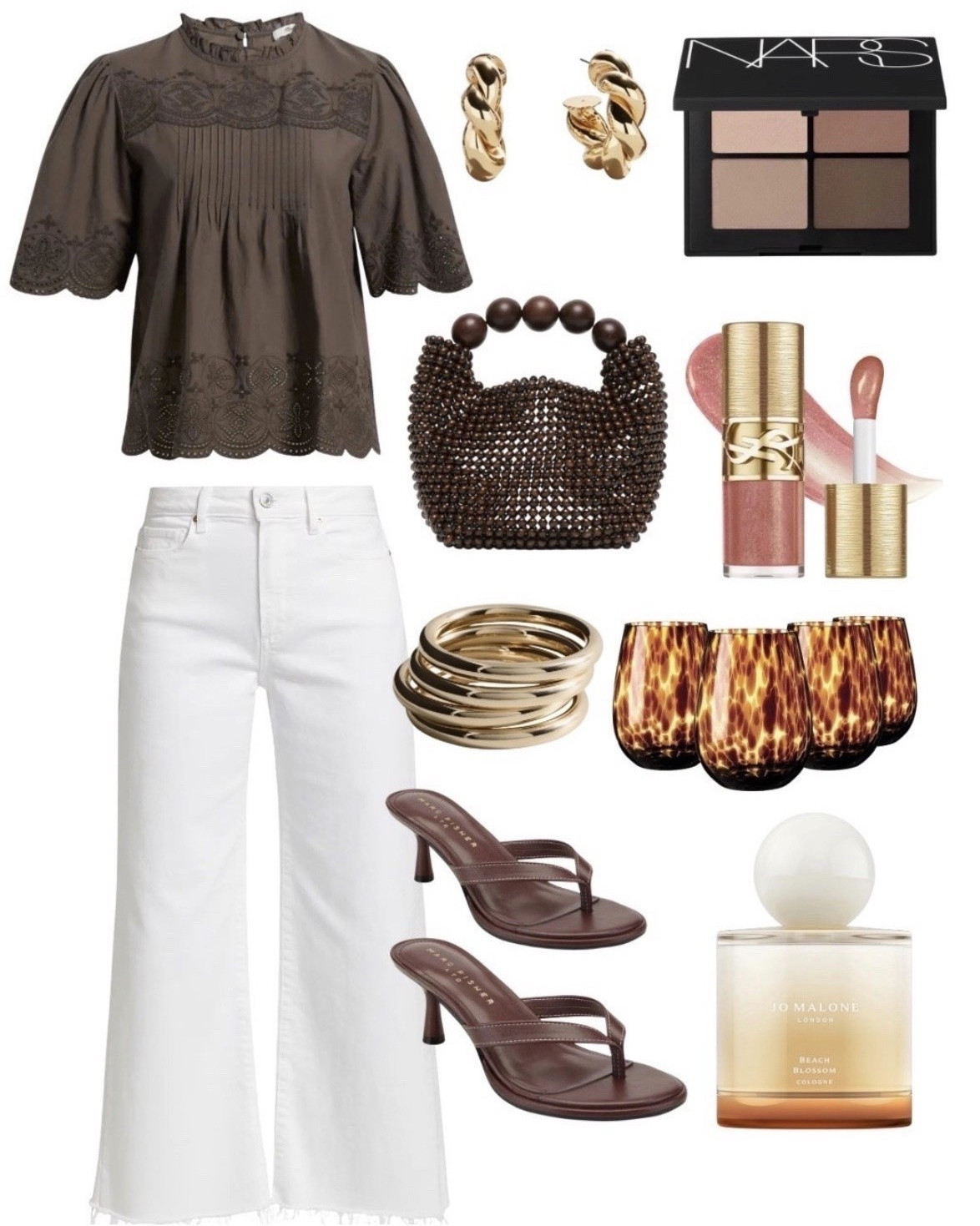 Styling white jeans 
Spring outfit 
Vacation outfit 
Brown sandals
Tortoise shell glasses

#LTKootd #LTKgrwm #LTKdayinmylife