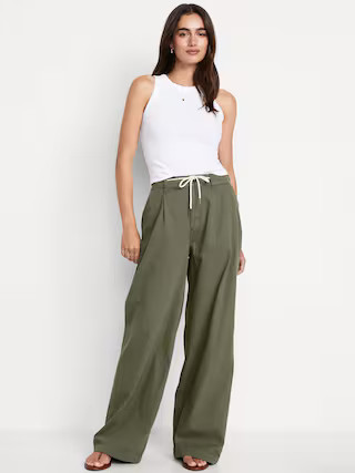 High-Waisted Super Wide-Leg Drapey Pants | Old Navy | Old Navy (US)