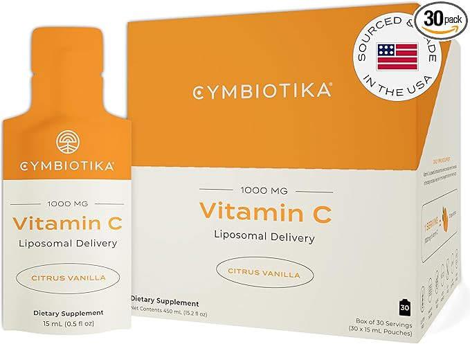 CYMBIOTIKA Vitamin C Individual Packets, Liposomal Delivery, Supplement for Immune Support, Colla... | Amazon (US)