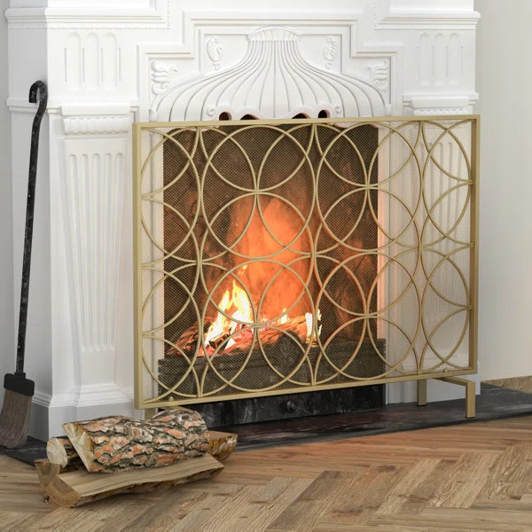Fahad 1 Panel Iron Fireplace Screen | Wayfair North America