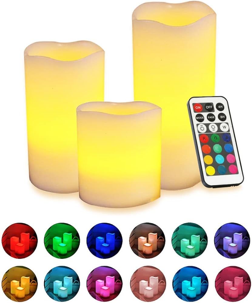Novelty Place Flameless Candles with Remote, [Real Flickering & Real Ivory Color] Battery Powered... | Amazon (US)