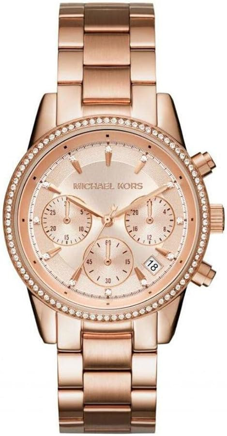 Michael Kors Ritz Women's Watch, Stainless Steel and Pavé Crystal Watch for Women | Amazon (US)