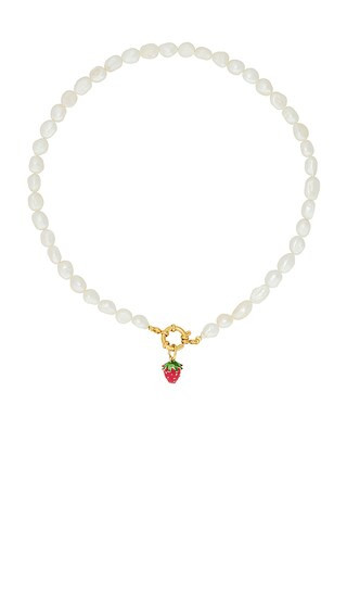 Strawberry Pearl Charm Necklace in Pearl | Revolve Clothing (Global)