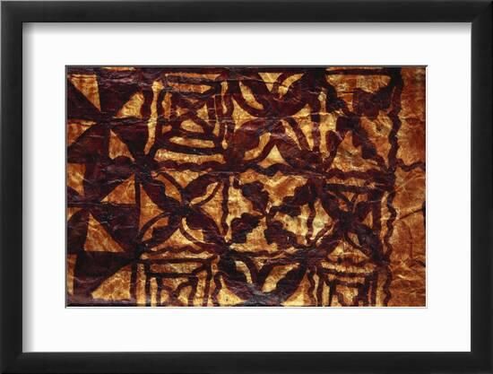 Traditional Polynesian Tapa, Hand Printed Paper Bark Cloth With Floral Pattern | Allposters.com