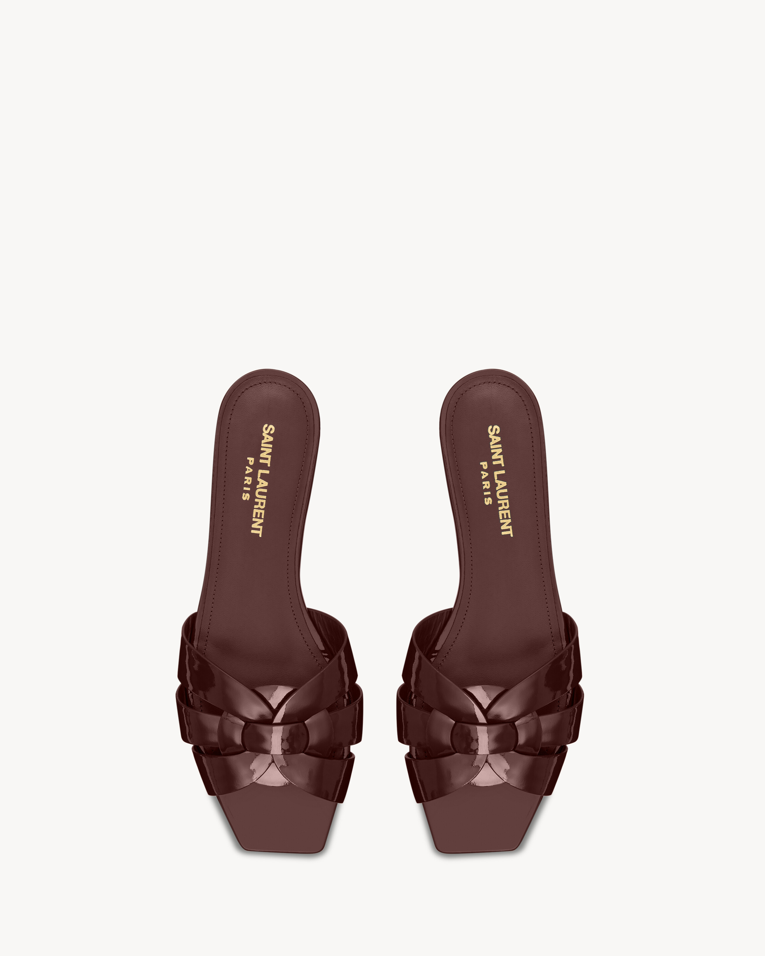 Saint Laurent Tribute Mules In Patent Leather - Red - Women - 37.5 | Saint Laurent Inc. (Global)