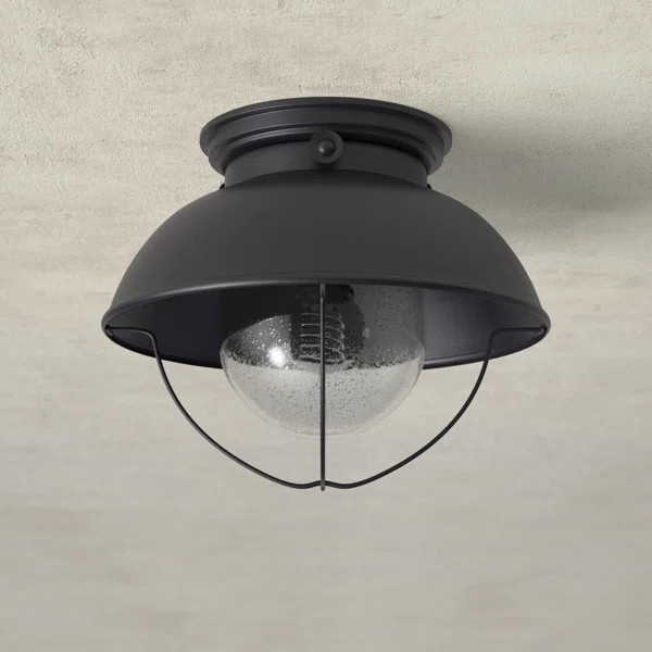 Audrey 11.25'' W 1 - Bulb Outdoor Semi Flush Mount | Wayfair North America