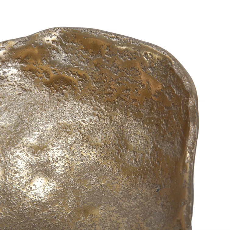 Round Bowl Uneven Rough Gold Finish | Wayfair North America