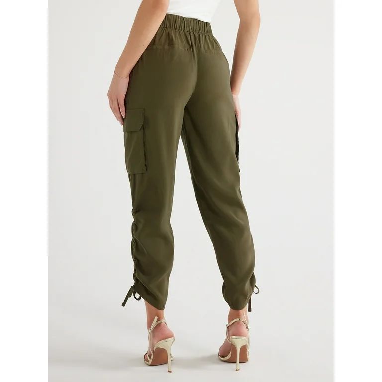 Sofia Jeans Women's and Women's Plus Super High Rise Luxe Cargo Pants, 27" Inseam, Sizes XXS-5X | Walmart (US)