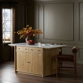 Rasalas Marble Kitchen Island (72") | West Elm (US)