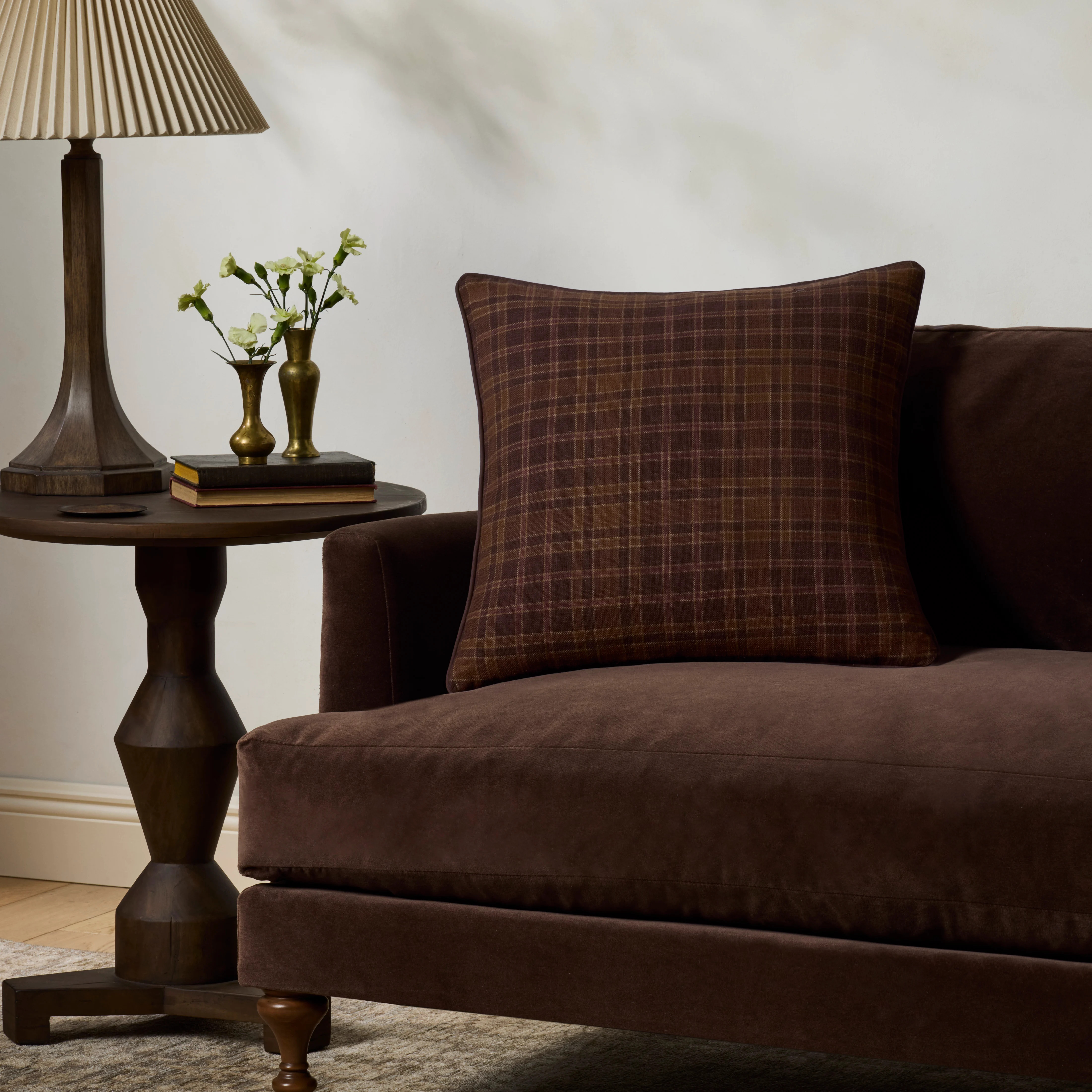 Chris Loves Julia x Loloi-Alder Pillow-PCJ-0045-Brown | Rugs Direct