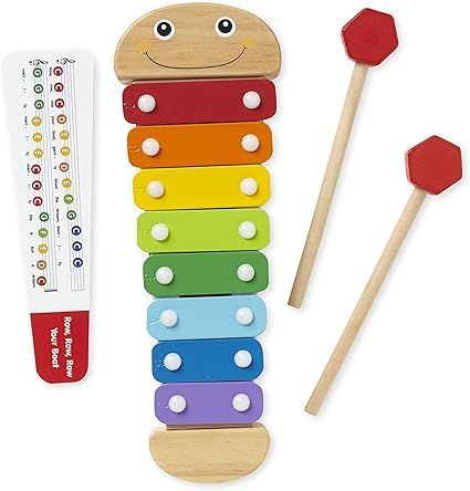 Melissa & Doug Caterpillar Xylophone Musical Toy With Wooden Mallets 15.25" x 6.5" x 1.5" | Amazon (US)