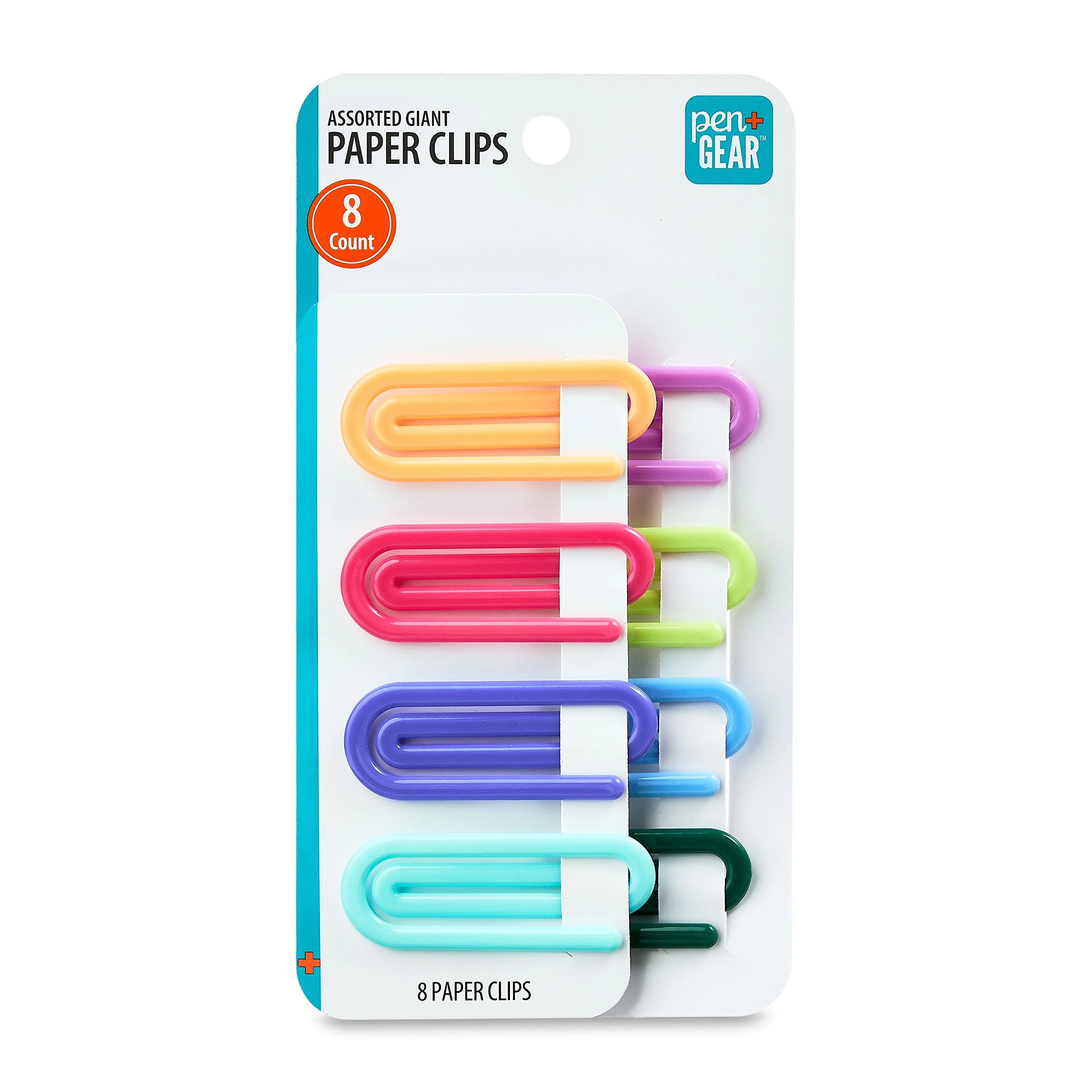 Pen+Gear Giant Paper Clips, Assorted Colors, 8 Count a Pack | Walmart (US)