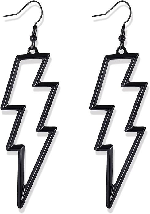 Lightning Bolt Drop Dangle Earrings For Woman Statement Flash Thunder Hook Earrings Punk Fashion ... | Amazon (US)