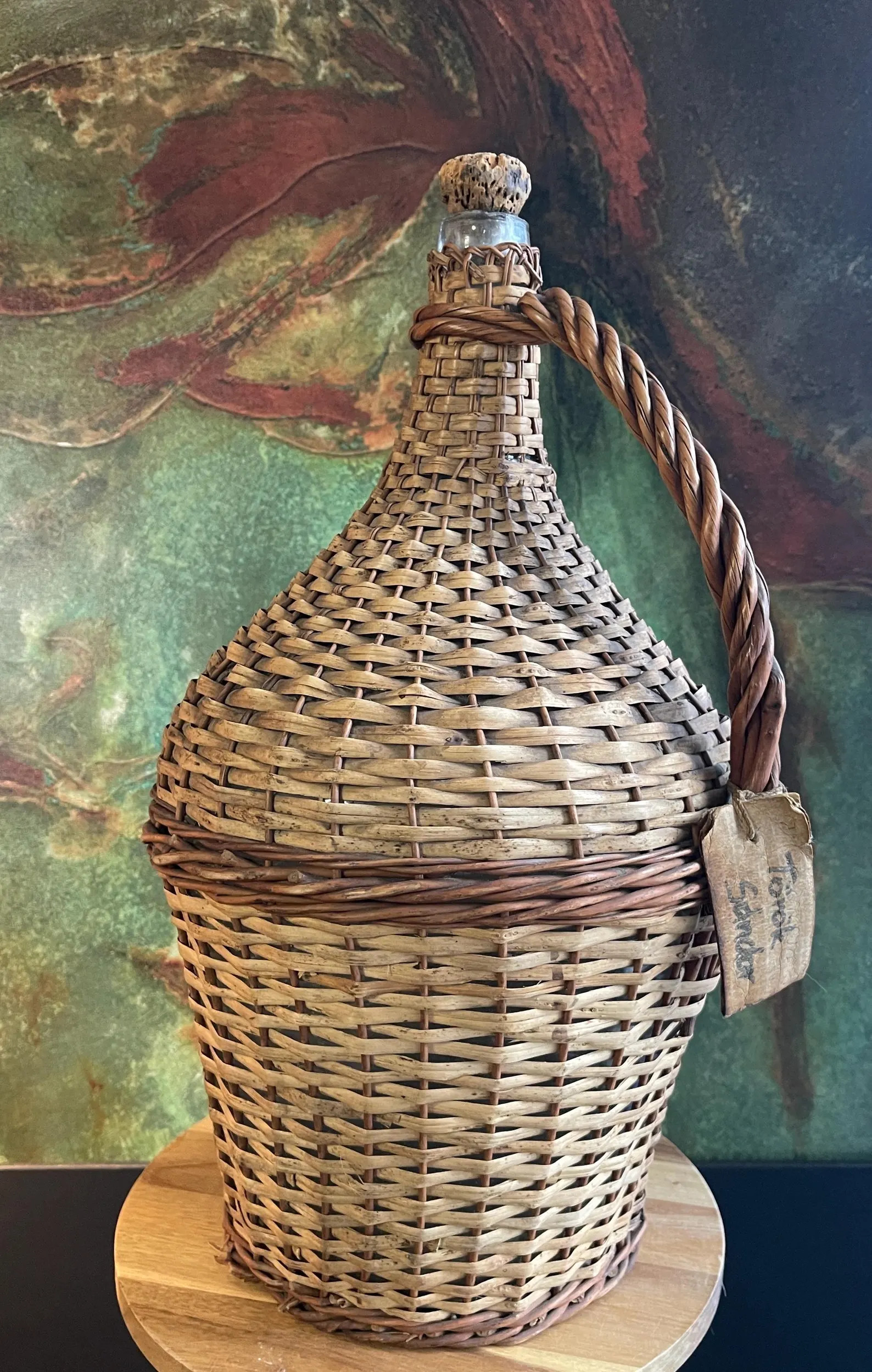 Wine Balloon Demijohn Carboy Hand Woven Large Rustic Hungarian Decorative Raffia Wicker Basket VT... | Etsy (US)