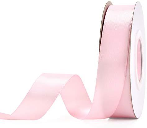 YAMA Double Face Satin Ribbon - 7/8" 25 Yards for Gift Wrapping Ribbons Roll, Pink | Amazon (US)