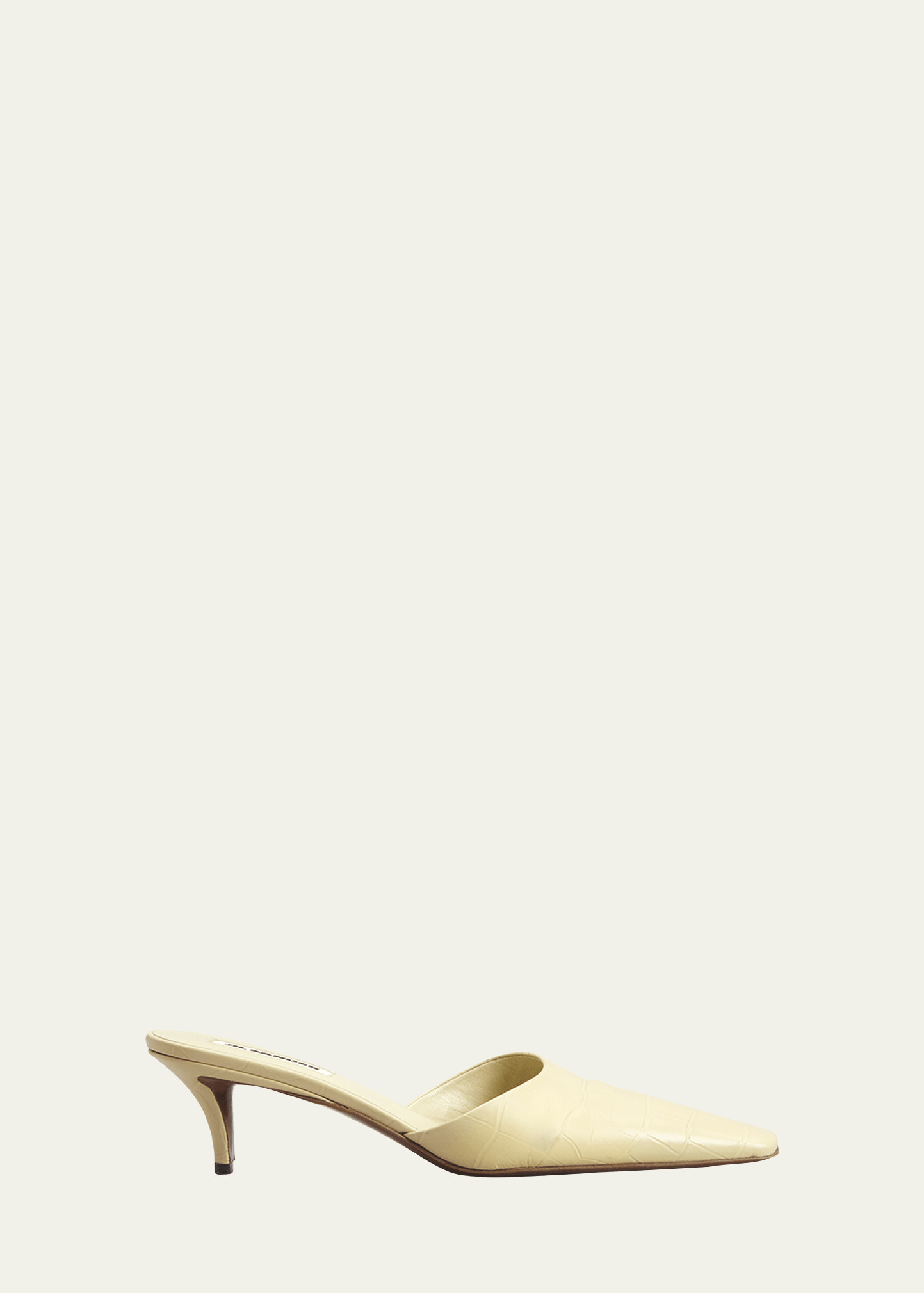 Jil Sander Leather Kitten-Heel Mules | Bergdorf Goodman