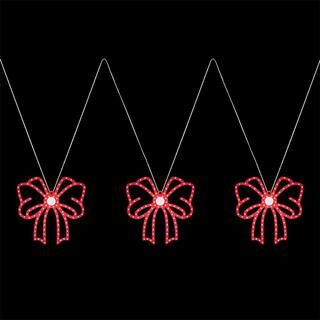 Home Accents Holiday 10 in. Hi-Vibrant Twinkling LED Holiday Bows (Set of 3) 23LE11070 - The Home... | The Home Depot