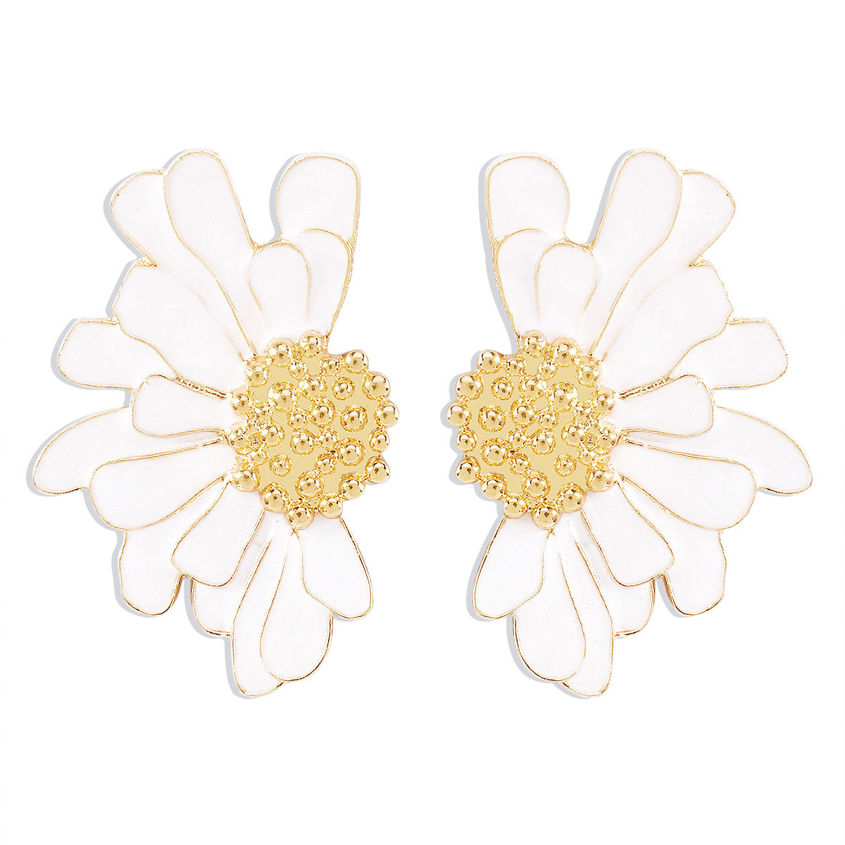 Half Flower Design Elegant Sexy Stud Earrings Copper Plated - Temu | Temu Affiliate Program