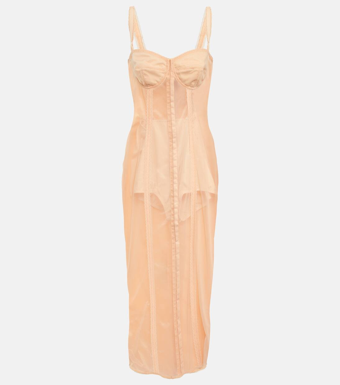 x Kim semi-sheer midi dress | Mytheresa (US/CA)