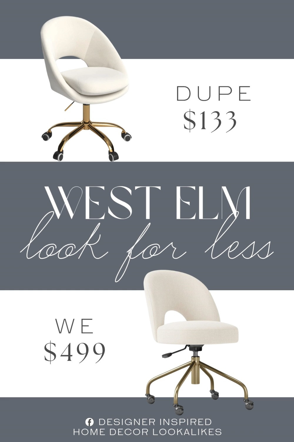 Inspired by West Elm Swivel Desk Chair. Minimalist Ergonomic Office Chair. Sleek and Simple Desk Chair. Mid-Century Modern Task Chair. Retro Swivel Office Chair. Mid-Century Inspired Desk Chair. Ergonomic Swivel Chair. Vintage Style Office Chair. 

Home more affordable option find copy cat similar look for less budget friendly affordable cheap cheaper beautiful pretty. Clearance sale coupon code discount code promo code luxury lookalike look a like Inspo inspiration inspired by idea ideas Love like these? I share multiple every day in my FB group.
#westelminspired #swivelchairstyle #deskchair #officechair #ergonomicchair #homeofficeinspo #furniturefinds #officefurniture 

 #LTKHome