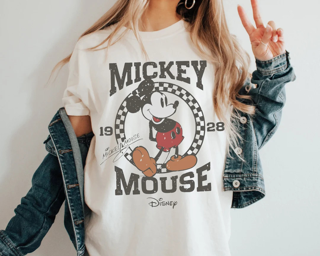 Retro Mickey Mouse Shirt, Vintage Mickey Shirt, Disney Vacation Shirt, Disneyland Mickey Shirt, M... | Etsy (US)