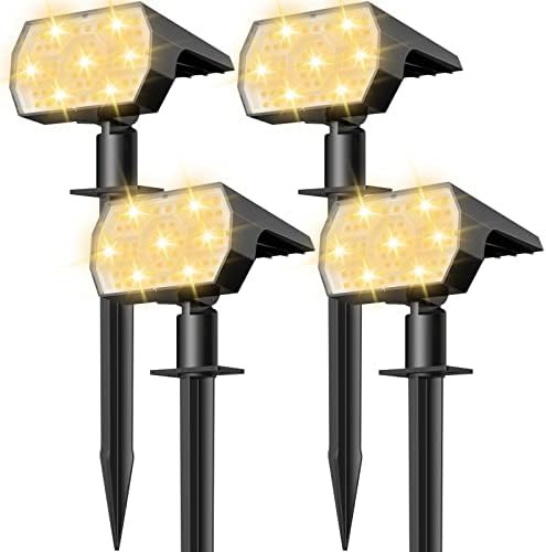 NYMPHY Solar Lights Outdoor Waterproof IP68, 56 LED 3 Lighting Modes Solar Powered Garden Yard Sp... | Amazon (US)