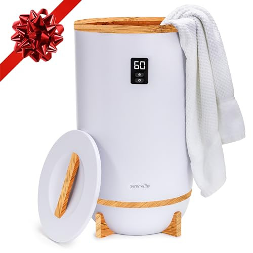 SereneLife Single Touch Towel and Blanket Warmer with Fragrant Disc Holder and LED Ring Red, Perf... | Amazon (US)