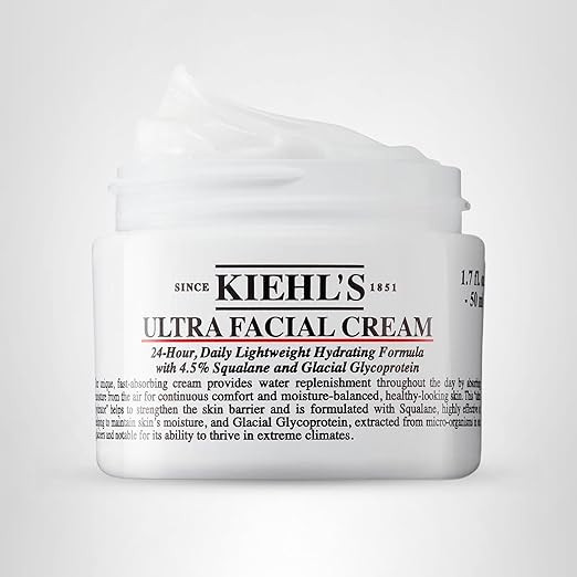 Kiehl's Ultra Facial Cream, with 4.5% Squalane to Strengthen Skin's Moisture Barrier, Skin Feels ... | Amazon (US)