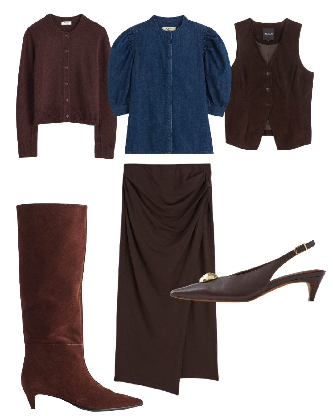 Madewell  Fall Favorites in this amazing shade of Brown.
LTK x Madewell Sale 9/5-9/8 20% off with exclusive code. 

 #LTKxMadewell #LTKSaleAlert #LTKFindsUnder100