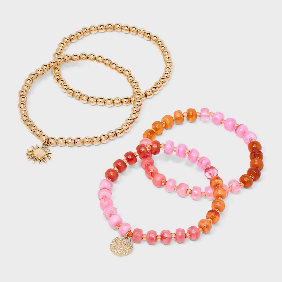 Beaded Charm Stretch Bracelet Set 4pc - Universal Thread™ | Target