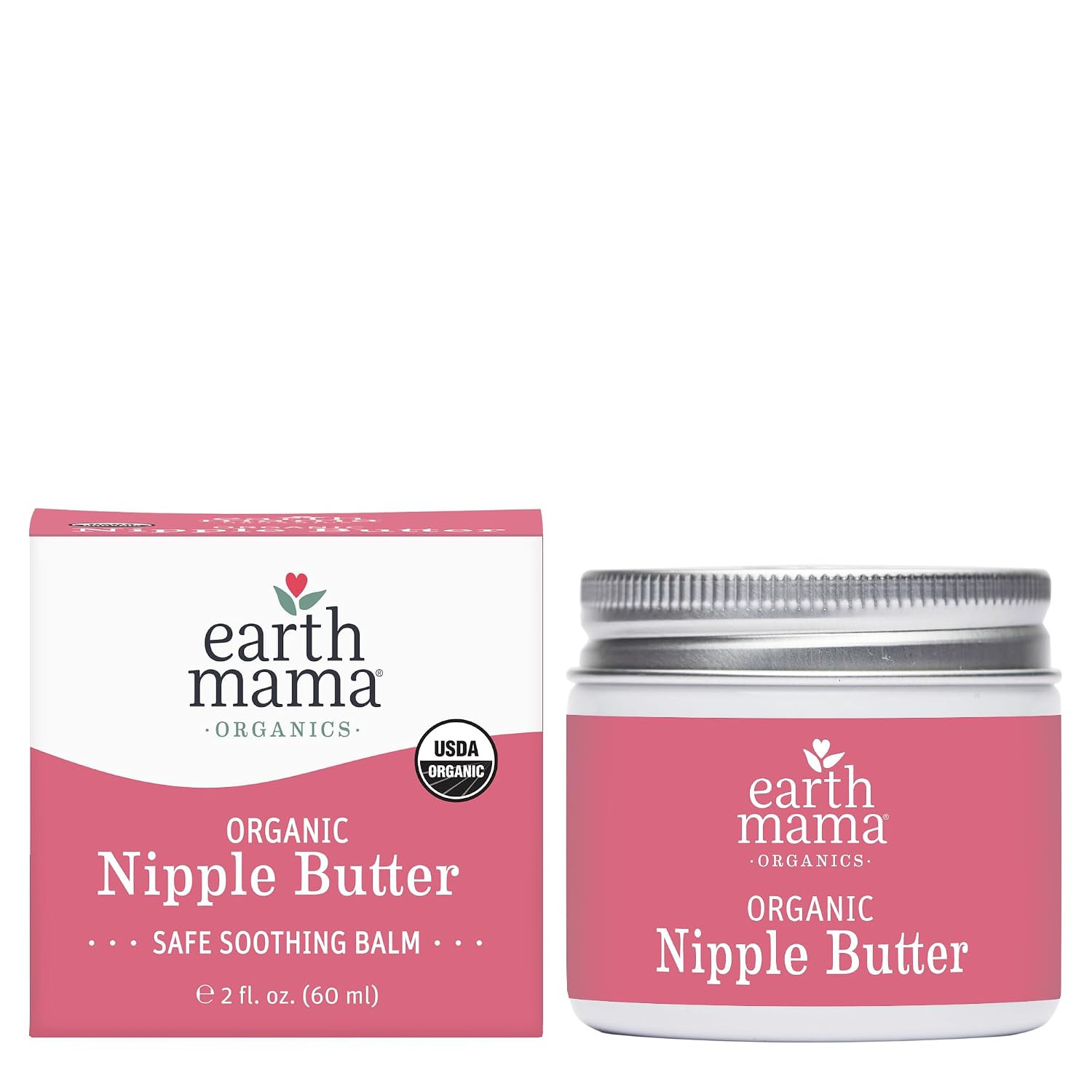 Organic Nipple Butter™ Breastfeeding Cream by Earth Mama | Lanolin-free, Postpartum Essentials Safe for Nursing, Non-GMO Project Verified, 2-Fluid Ounce | Amazon (US)