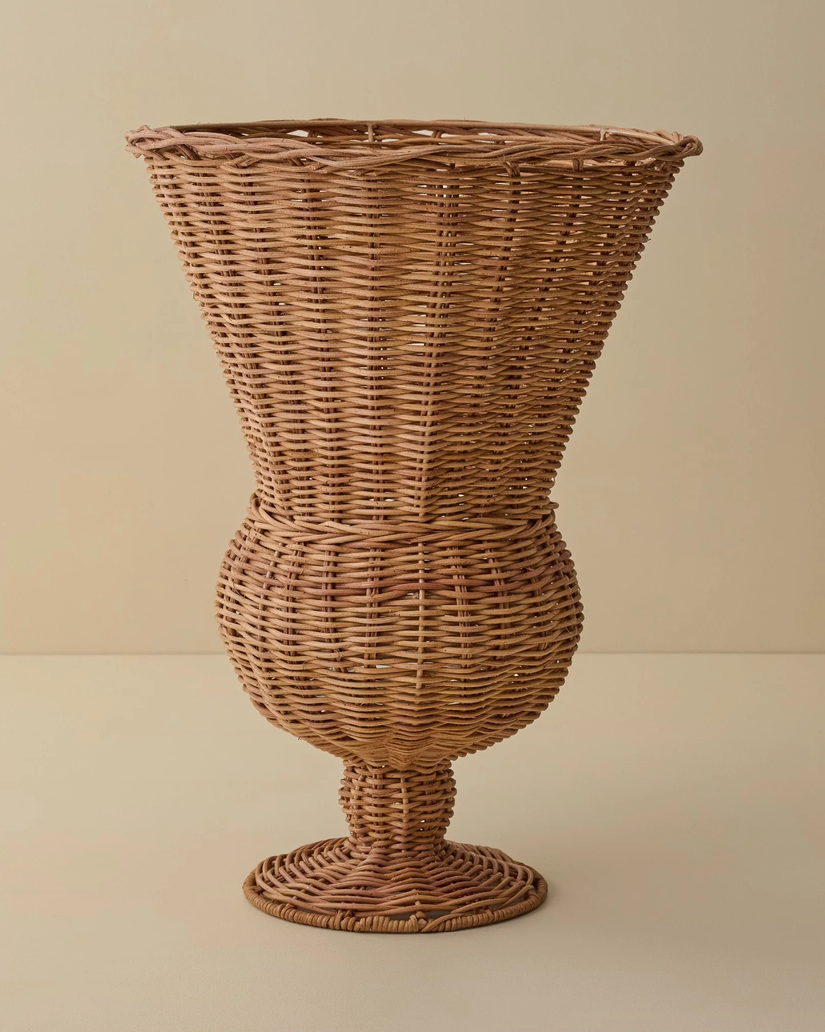 Woven Rattan Footed Vessel | Magnolia