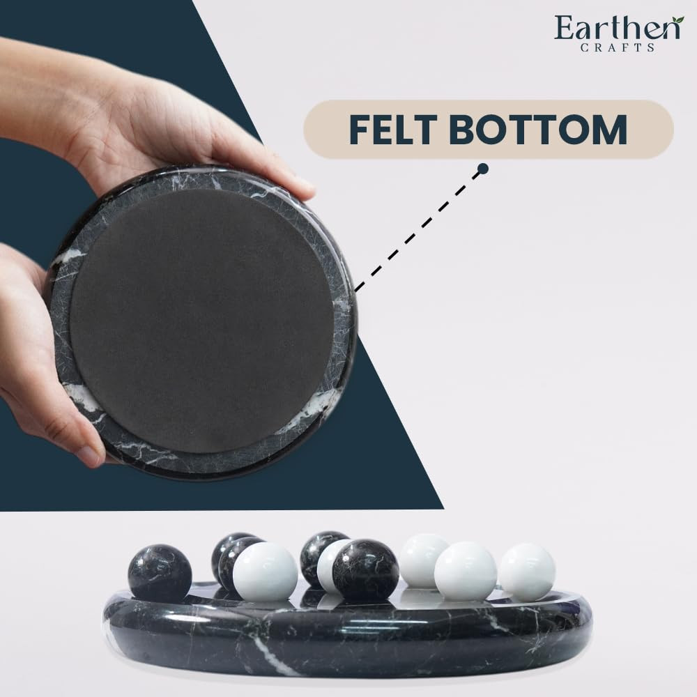 Marble Tic Tac Toe Board Game 6" Inches Black & White Cute Classic Decorative Board Game for Adul... | Amazon (US)