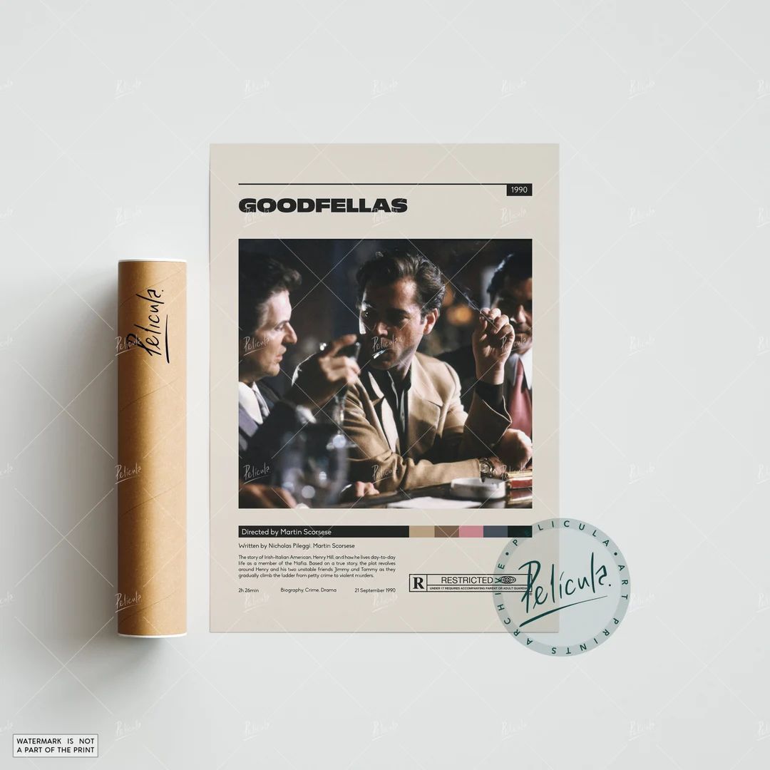 Goodfellas | Martin Scorsese | Minimalist Movie Poster | Vintage Retro Art Print | Custom Poster ... | Etsy (US)