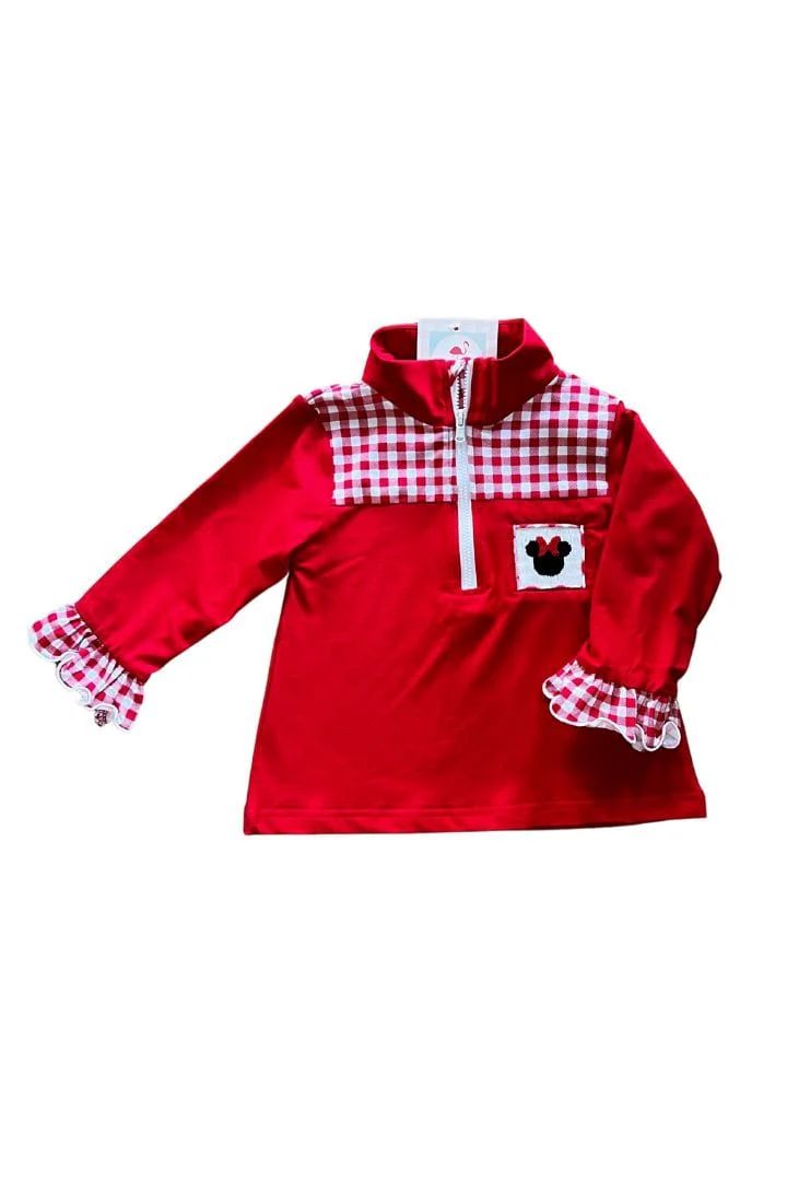 Hand Smocked Mouse Girls Pullover | The Smocked Flamingo