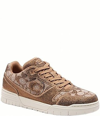 COACH Limited Edition Women's Soho All Over Crystal Signature Jacquard Logo Lace Up Sneakers - 5.5 | Dillard's