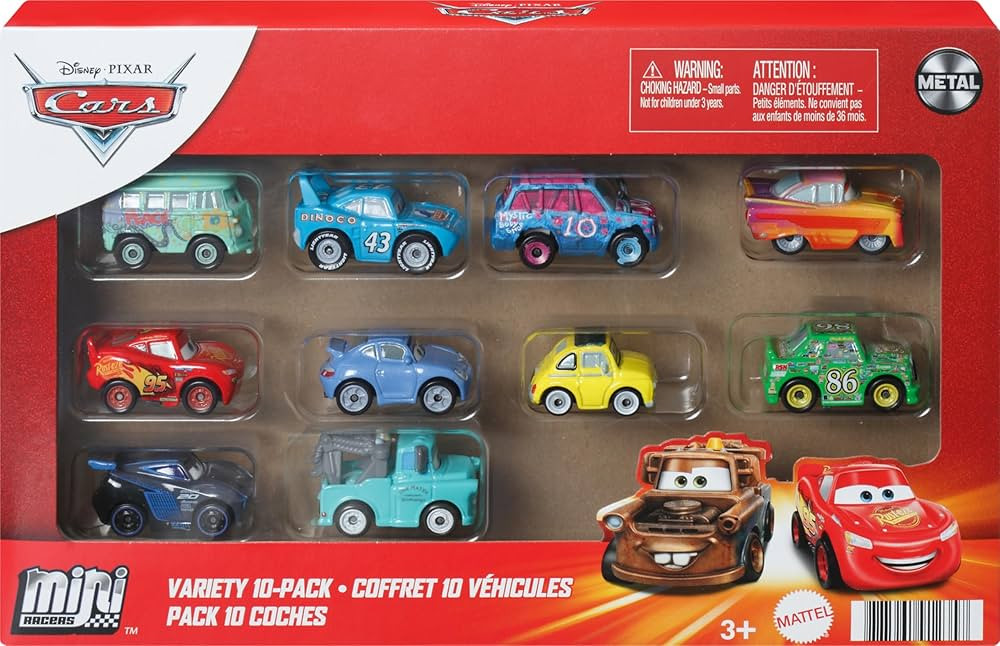 Amazon.com: Mattel Disney and Pixar Cars Mini Racers 10 Pack, Collectible Set with 10 Toy Vehicle... | Amazon (US)