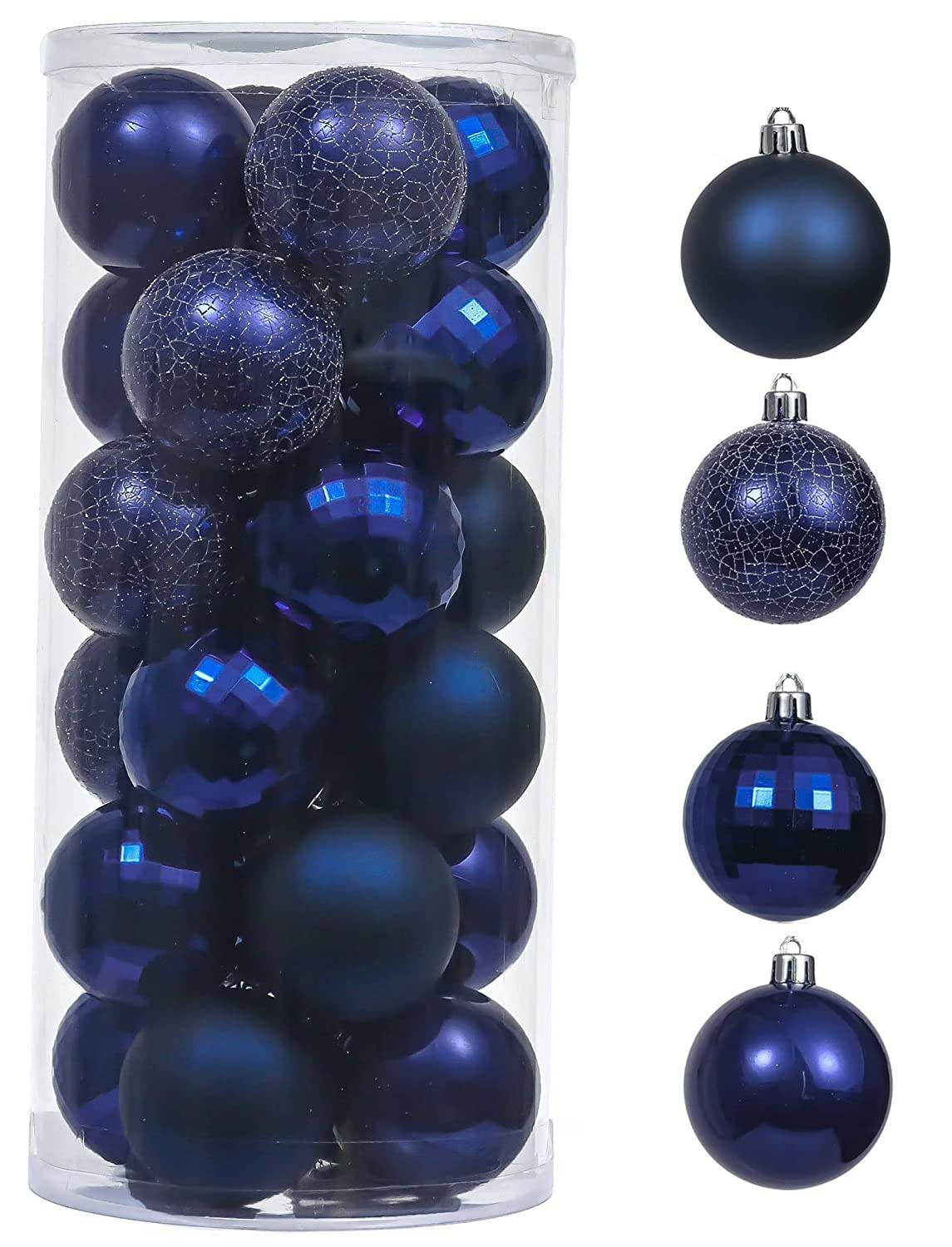 Valery Madelyn Christmas Ornaments for Christmas Tree Decorations, 24ct 2.36" Navy Blue Christmas... | Amazon (CA)