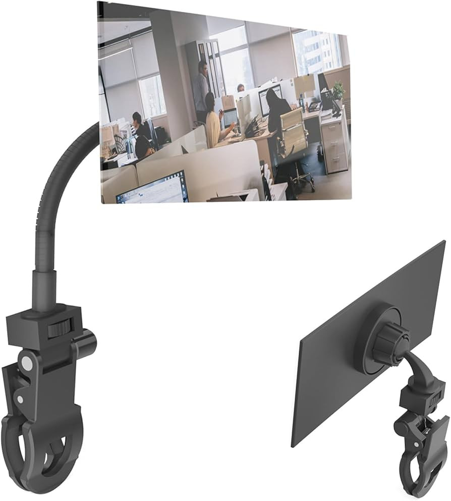 Clifod Clip on Mirror For Monitor Desk Rear View, Office Security Cubicle Mirror to See Behind Yo... | Amazon (US)